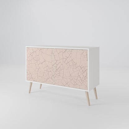 CERAMIC TEXTURE Madia a 2 Ante in Finitura Bianca