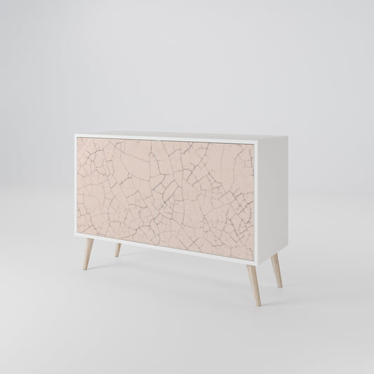 CERAMIC TEXTURE Madia a 2 Ante in Finitura Bianca