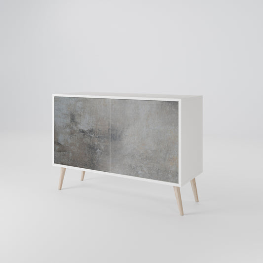 CONCRETE WALL 2-Door Sideboard in White Finish