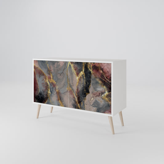GOLDEN TIDES 2-Door Sideboard in White Finish