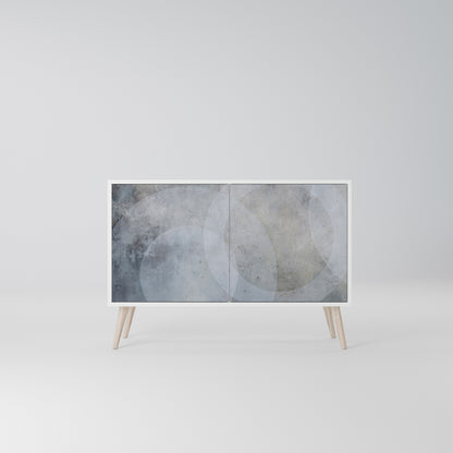 MUTED ARC Madia a 2 Ante in Finitura Bianca