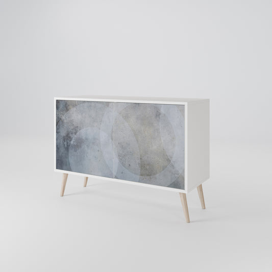 MUTED ARC 2-Door Sideboard in White Finish