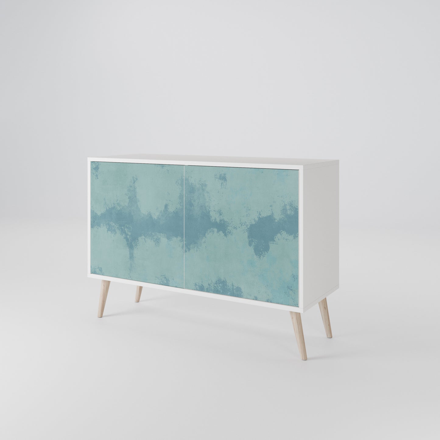 SKY WASH Madia a 2 Ante in Finitura Bianca