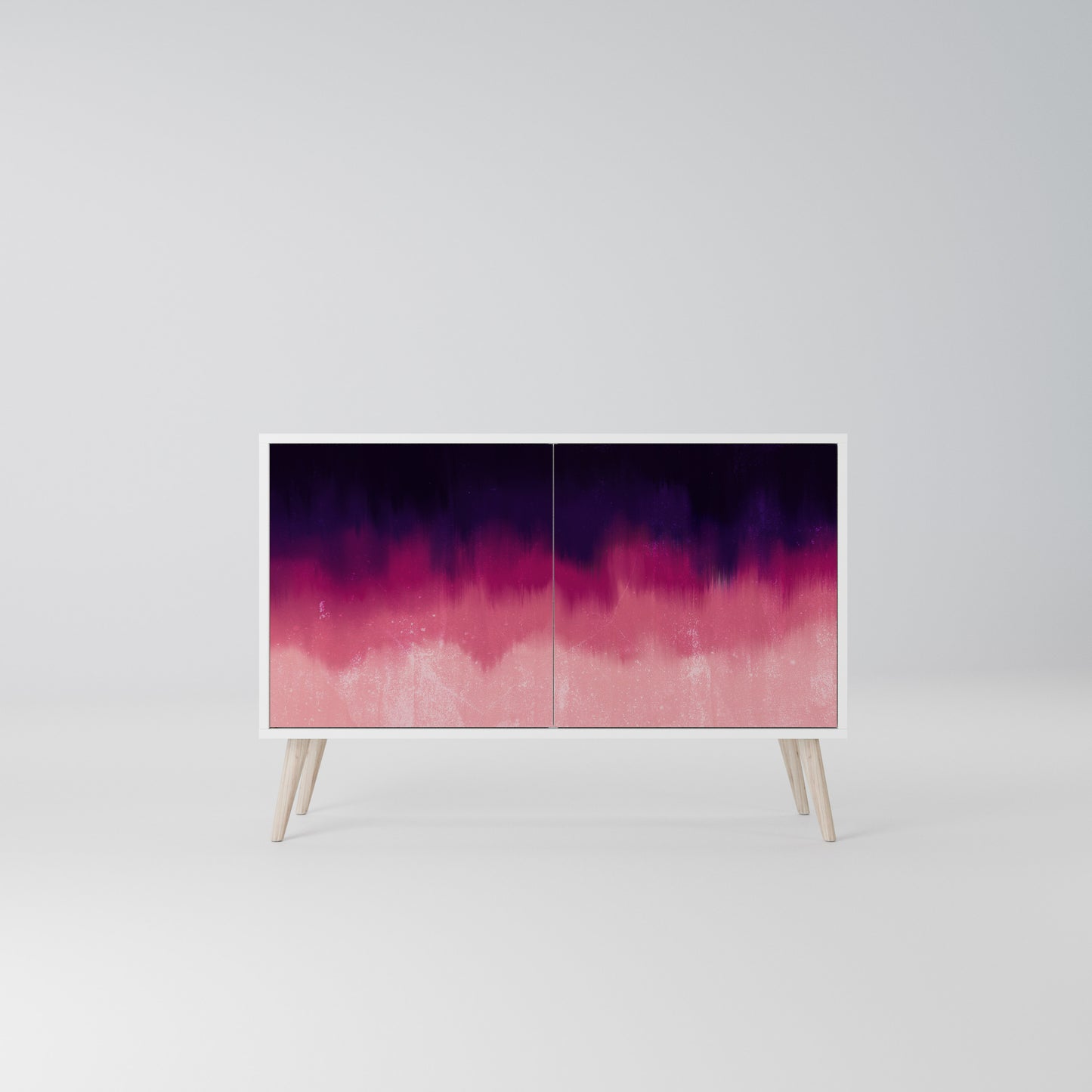 AURORA BOREALIS Madia a 2 Ante in Finitura Bianca