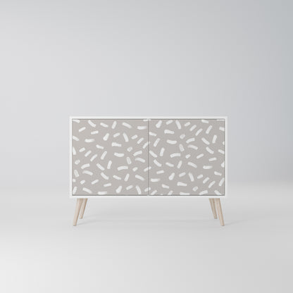 PASSING SECONDS Madia a 2 Ante in Finitura Bianca