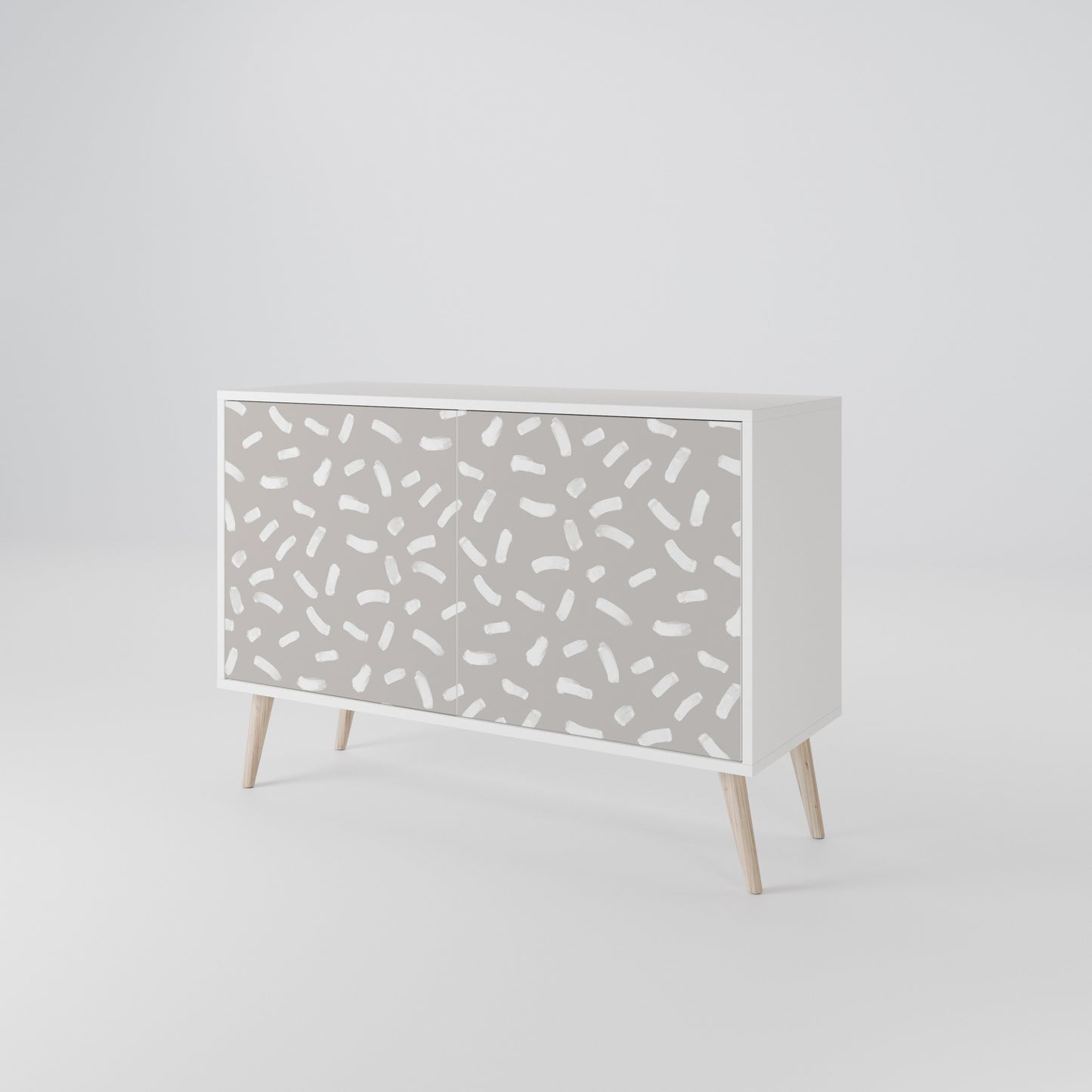 PASSING SECONDS Madia a 2 Ante in Finitura Bianca