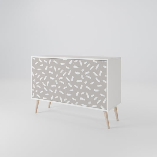 PASSING SECONDS Madia a 2 Ante in Finitura Bianca