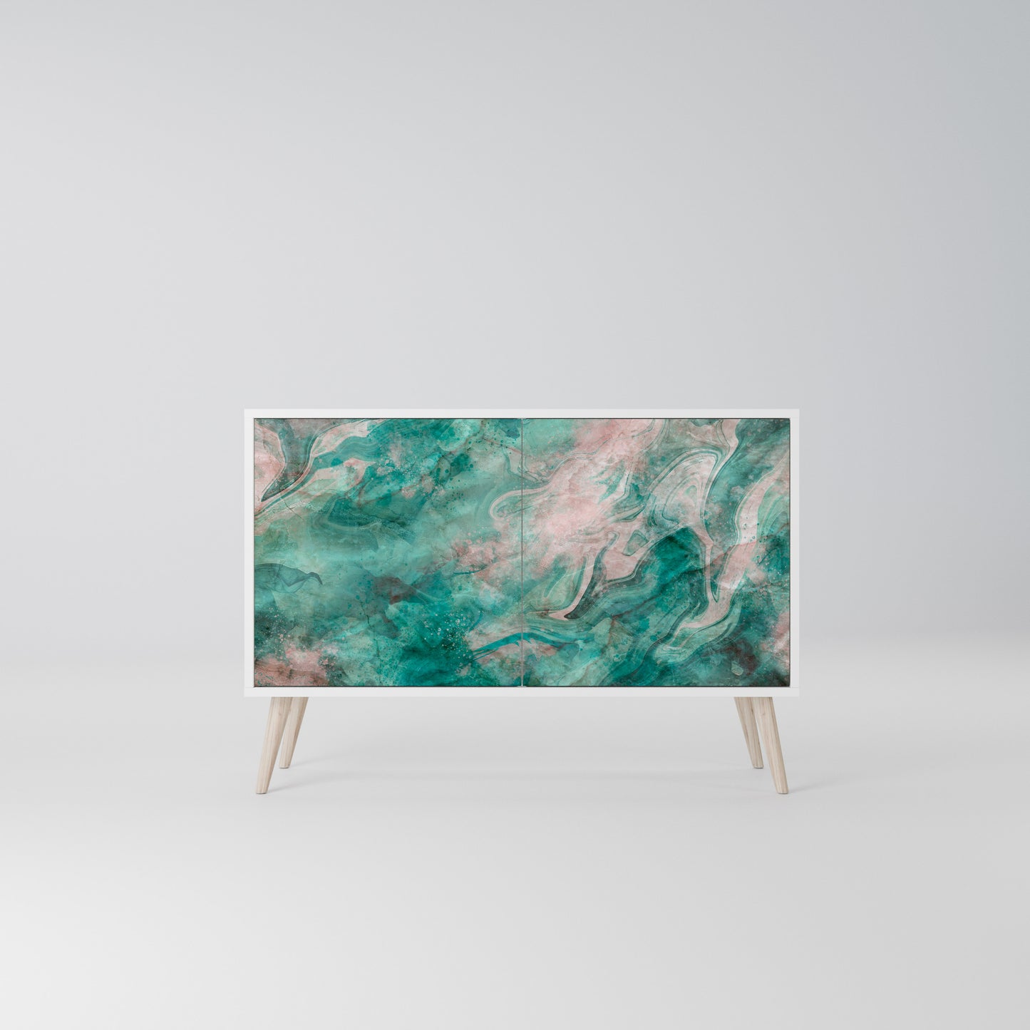 ABSTRACT ALCHEMY Madia a 2 Ante in Finitura Bianca