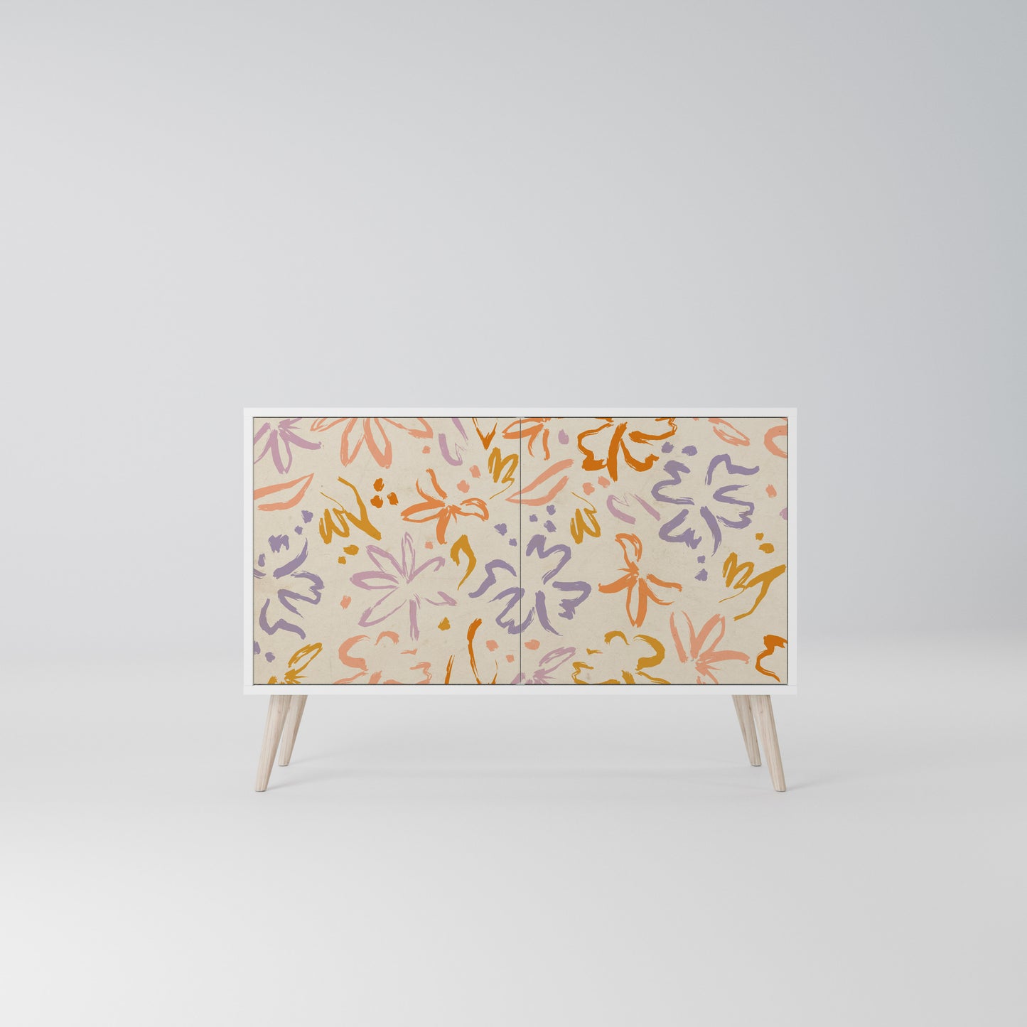 SPRING WHIMSY Madia a 2 Ante in Finitura Bianca