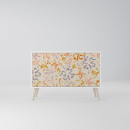 SPRING WHIMSY Madia a 2 Ante in Finitura Bianca