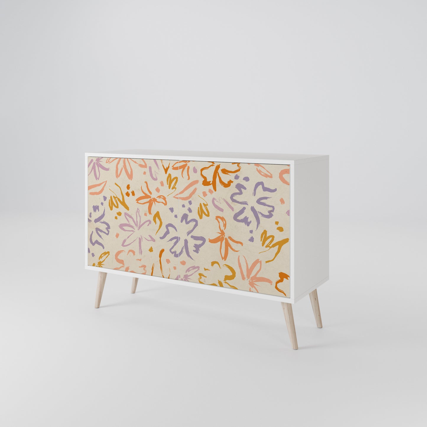 SPRING WHIMSY Madia a 2 Ante in Finitura Bianca