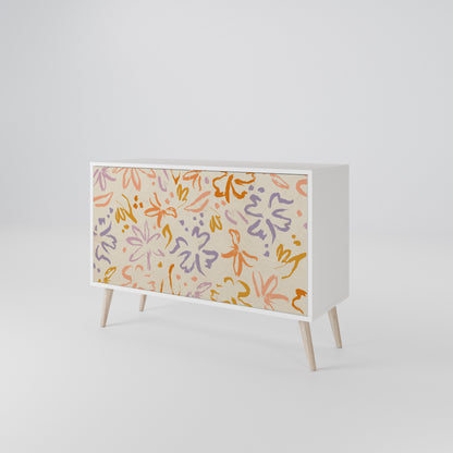 SPRING WHIMSY Madia a 2 Ante in Finitura Bianca