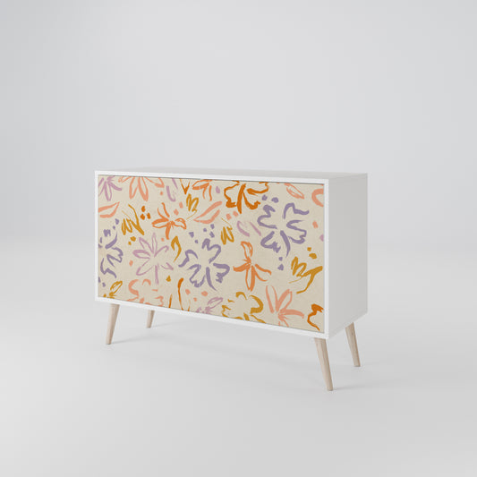 SPRING WHIMSY Madia a 2 Ante in Finitura Bianca