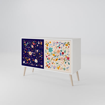 FLORAL COMBINATION Madia a 2 Ante in Finitura Bianca