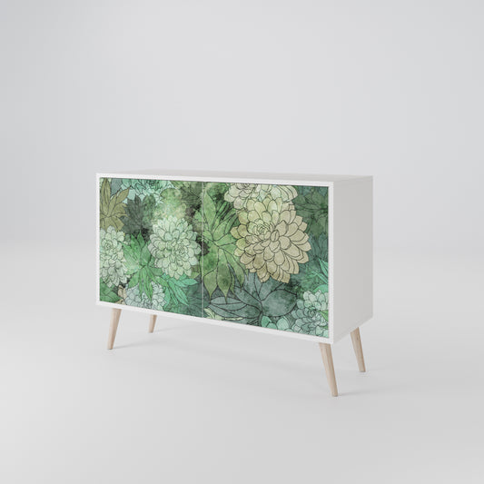 SUCCULENT CLUSTER Madia a 2 Ante in Finitura Bianca