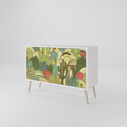 SUCCULENTS KALEIDOSCOPE Madia a 2 Ante in Finitura Bianca