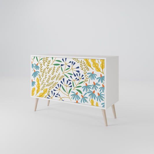 HELLO SPRING Madia a 2 Ante in Finitura Bianca