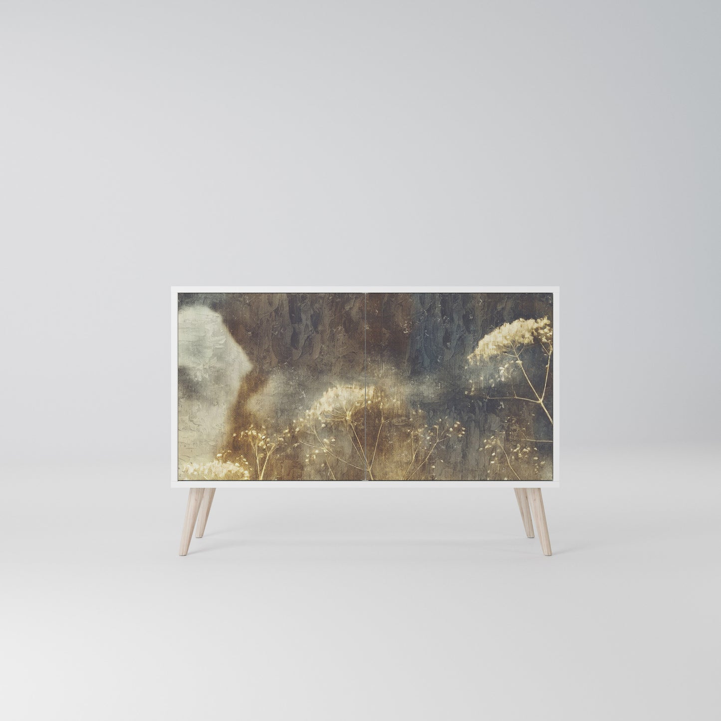 GENTLE POWER Madia a 2 Ante in Finitura Bianca