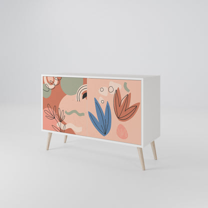 PASTEL DESTINY Madia a 2 Ante in Finitura Bianca