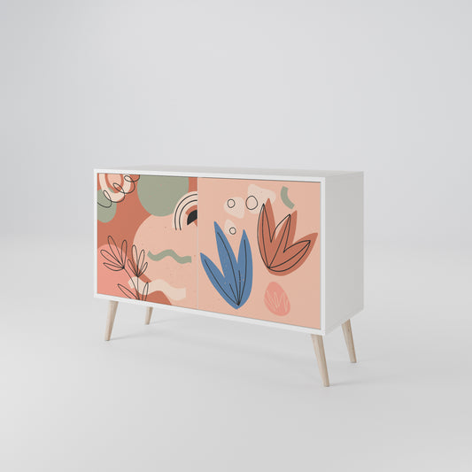 PASTEL DESTINY Madia a 2 Ante in Finitura Bianca