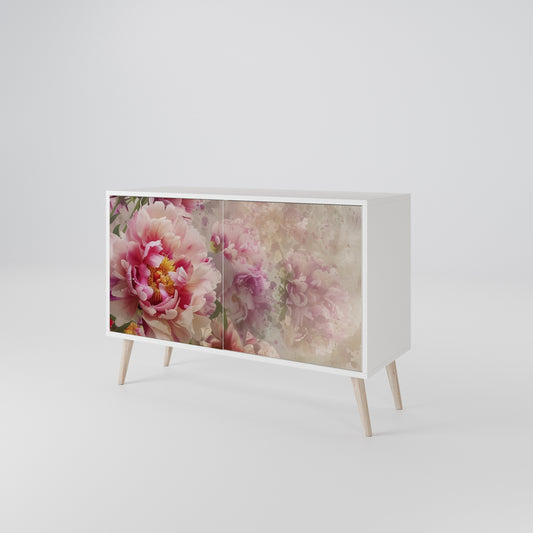 PEONY WHISPER Madia a 2 Ante in Finitura Bianca