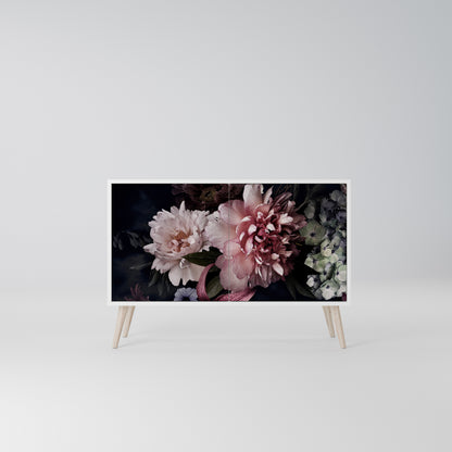 PURE BLOSSOM Madia a 2 Ante in Finitura Bianca