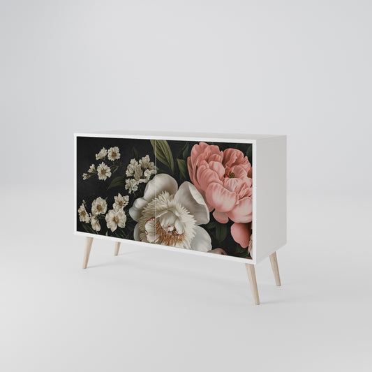 LUSH ELEGANCE Madia a 2 Ante in Finitura Bianca