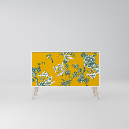 YELLOW CHINOISERIE Madia a 2 Ante in Finitura Bianca