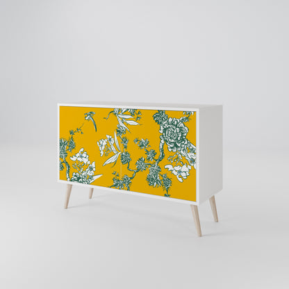 YELLOW CHINOISERIE Madia a 2 Ante in Finitura Bianca