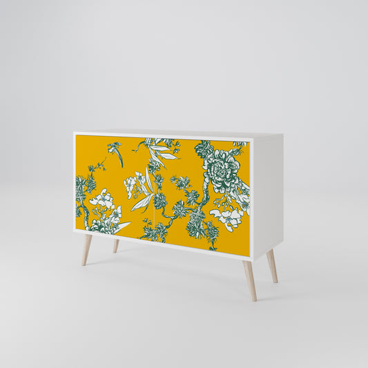 YELLOW CHINOISERIE Madia a 2 Ante in Finitura Bianca