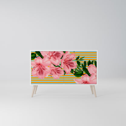 FRAGILE BEAUTY Madia a 2 Ante in Finitura Bianca