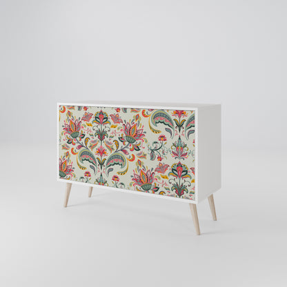 ORGANIC FOLKLORE Madia a 2 Ante in Finitura Bianca