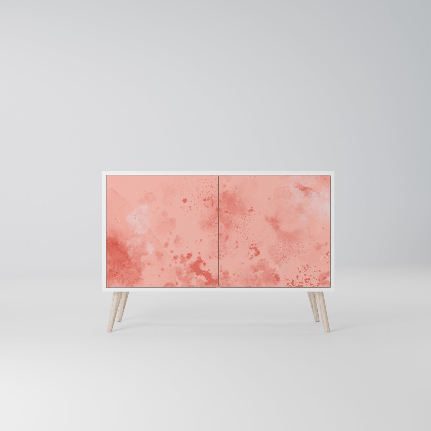 CRANE DANCE Madia a 2 Ante in Finitura Bianca