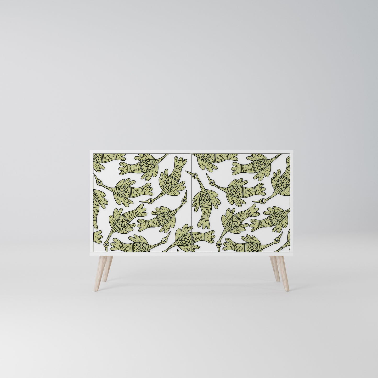 SEEDLING SONGBIRD Madia a 2 Ante in Finitura Bianca