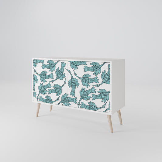 WATERSPOUT SONGIBIRD Madia a 2 Ante in Finitura Bianca