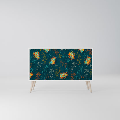 AUTUMN INSECTS Madia a 2 Ante in Finitura Bianca