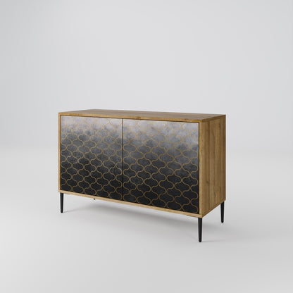 Credenza TESSELATED GRAYISH a 2 ante in effetto rovere