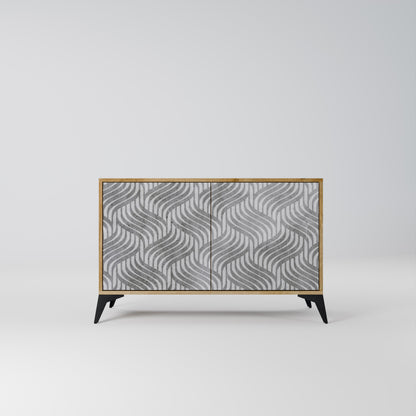 Credenza CONCRETE MOVEMENT a 2 ante in effetto rovere