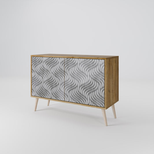 Credenza CONCRETE MOVEMENT a 2 ante in effetto rovere
