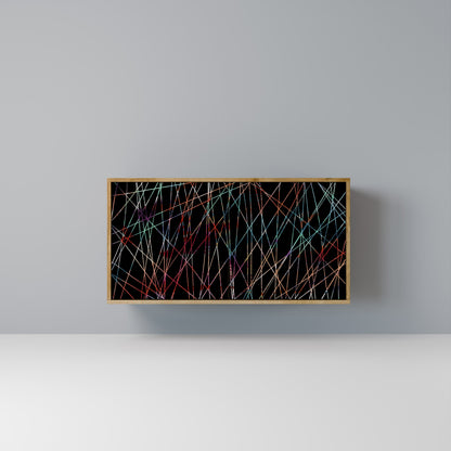 Credenza LUMINOUS SNARE a 2 ante in effetto rovere