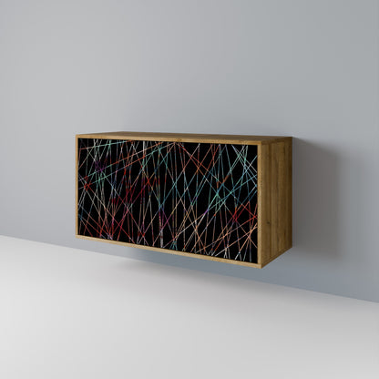 Credenza LUMINOUS SNARE a 2 ante in effetto rovere