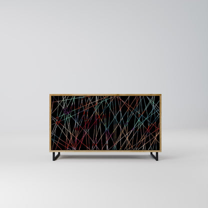 Credenza LUMINOUS SNARE a 2 ante in effetto rovere