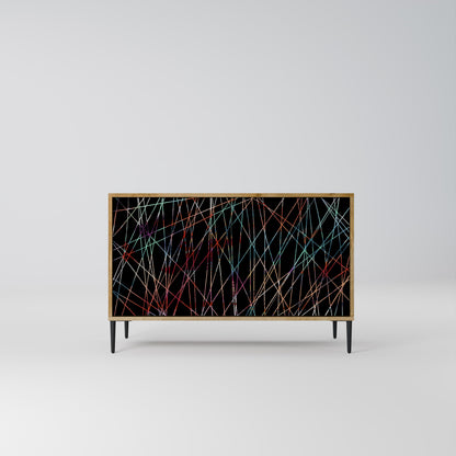 Credenza LUMINOUS SNARE a 2 ante in effetto rovere