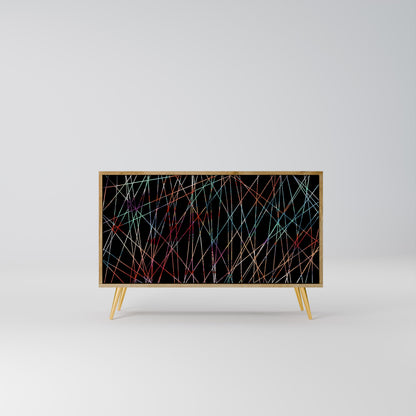 Credenza LUMINOUS SNARE a 2 ante in effetto rovere