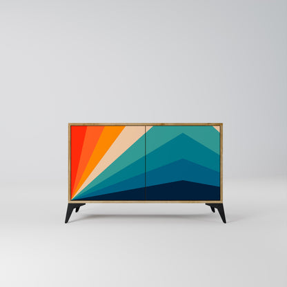 Credenza PRISM CONCUSSION a 2 ante in effetto rovere