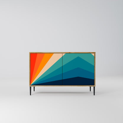 Credenza PRISM CONCUSSION a 2 ante in effetto rovere