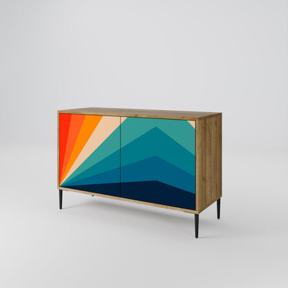 Credenza PRISM CONCUSSION a 2 ante in effetto rovere