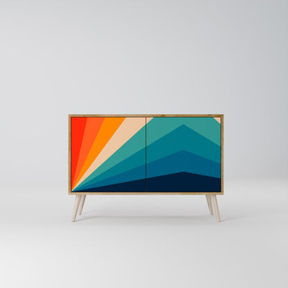 Credenza PRISM CONCUSSION a 2 ante in effetto rovere