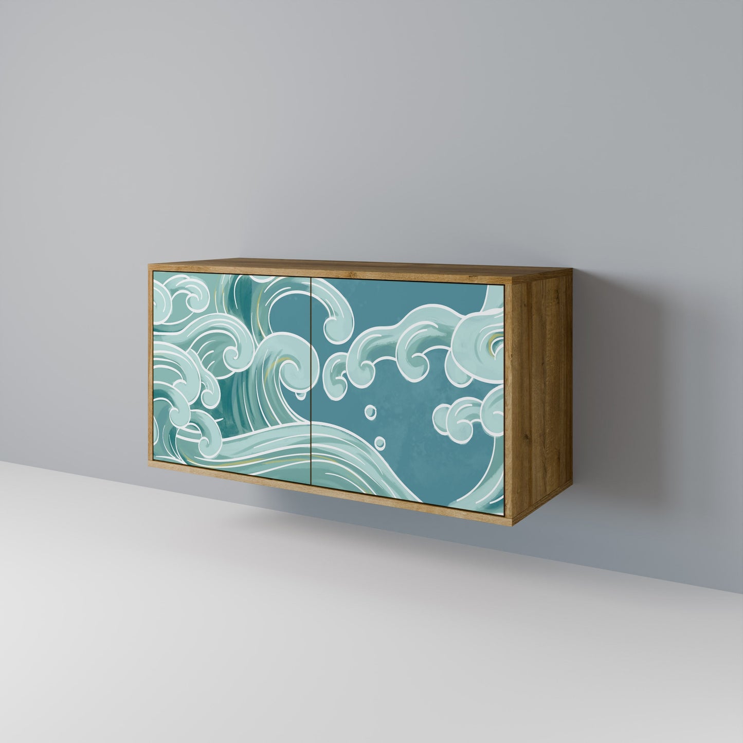 Credenza a 2 ante ASIAN SWAY in effetto rovere