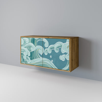 Credenza a 2 ante ASIAN SWAY in effetto rovere